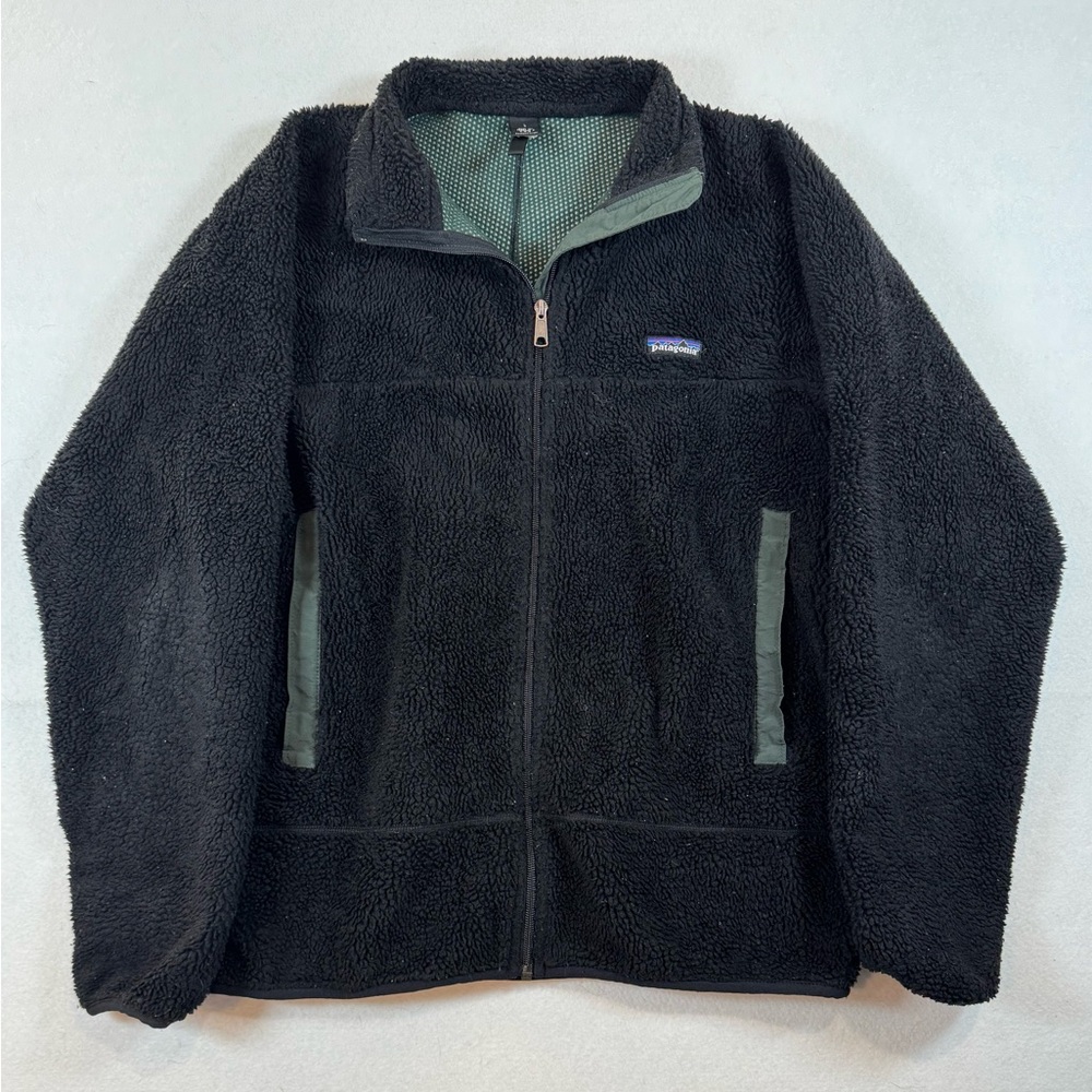 Vintage Patagonia Black Fleece Zip-Up Jacket